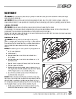 Preview for 25 page of EGO LM2100 Operator'S Manual
