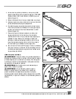Preview for 107 page of EGO LM2100 Operator'S Manual