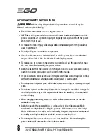 Предварительный просмотр 8 страницы EGO Nexus PST3040 Operator'S Manual