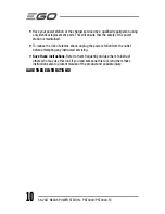 Предварительный просмотр 10 страницы EGO Nexus PST3040 Operator'S Manual