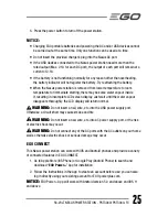 Предварительный просмотр 25 страницы EGO Nexus PST3040 Operator'S Manual