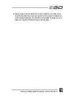 Предварительный просмотр 61 страницы EGO Nexus PST3040 Operator'S Manual
