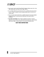 Предварительный просмотр 8 страницы EGO PAD1500 Operator'S Manual