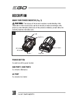 Preview for 10 page of EGO PAD1500 Operator'S Manual