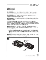 Предварительный просмотр 11 страницы EGO PAD1500 Operator'S Manual