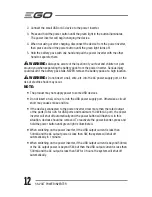 Предварительный просмотр 12 страницы EGO PAD1500 Operator'S Manual