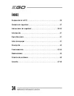 Предварительный просмотр 34 страницы EGO PAD1500 Operator'S Manual