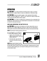 Preview for 17 page of EGO PH1400 Operator'S Manual