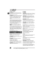 Preview for 10 page of EGO Power+ BC1500E Operator'S Manual