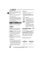 Preview for 12 page of EGO Power+ BC1500E Operator'S Manual