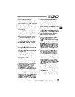 Preview for 17 page of EGO Power+ BC1500E Operator'S Manual