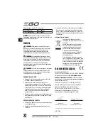 Предварительный просмотр 22 страницы EGO Power+ BC1500E Operator'S Manual