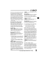 Preview for 31 page of EGO Power+ BC1500E Operator'S Manual