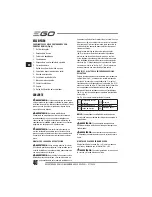 Предварительный просмотр 40 страницы EGO Power+ BC1500E Operator'S Manual