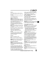 Preview for 51 page of EGO Power+ BC1500E Operator'S Manual