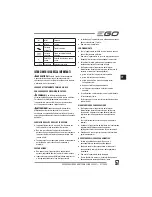 Preview for 57 page of EGO Power+ BC1500E Operator'S Manual