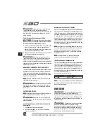 Preview for 62 page of EGO Power+ BC1500E Operator'S Manual