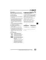 Preview for 63 page of EGO Power+ BC1500E Operator'S Manual