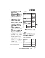 Preview for 69 page of EGO Power+ BC1500E Operator'S Manual