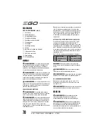 Preview for 70 page of EGO Power+ BC1500E Operator'S Manual