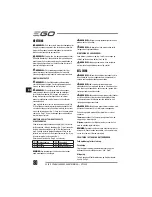 Предварительный просмотр 80 страницы EGO Power+ BC1500E Operator'S Manual