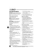 Preview for 86 page of EGO Power+ BC1500E Operator'S Manual