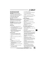 Preview for 95 page of EGO Power+ BC1500E Operator'S Manual