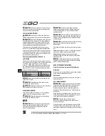 Preview for 98 page of EGO Power+ BC1500E Operator'S Manual