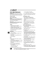 Предварительный просмотр 104 страницы EGO Power+ BC1500E Operator'S Manual