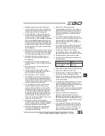 Предварительный просмотр 105 страницы EGO Power+ BC1500E Operator'S Manual