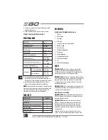 Preview for 106 page of EGO Power+ BC1500E Operator'S Manual