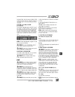 Preview for 107 page of EGO Power+ BC1500E Operator'S Manual