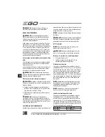 Preview for 108 page of EGO Power+ BC1500E Operator'S Manual