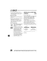 Preview for 120 page of EGO Power+ BC1500E Operator'S Manual