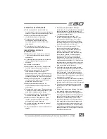 Предварительный просмотр 125 страницы EGO Power+ BC1500E Operator'S Manual