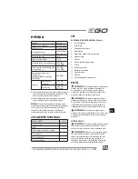 Preview for 127 page of EGO Power+ BC1500E Operator'S Manual