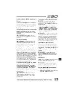 Предварительный просмотр 129 страницы EGO Power+ BC1500E Operator'S Manual