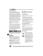 Предварительный просмотр 130 страницы EGO Power+ BC1500E Operator'S Manual