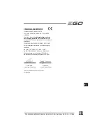 Preview for 131 page of EGO Power+ BC1500E Operator'S Manual