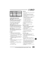 Preview for 145 page of EGO Power+ BC1500E Operator'S Manual