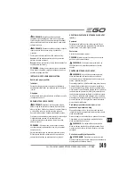 Предварительный просмотр 149 страницы EGO Power+ BC1500E Operator'S Manual