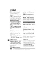 Preview for 150 page of EGO Power+ BC1500E Operator'S Manual