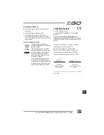 Preview for 151 page of EGO Power+ BC1500E Operator'S Manual