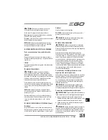 Preview for 159 page of EGO Power+ BC1500E Operator'S Manual