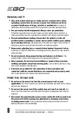 Предварительный просмотр 8 страницы EGO Power+ CS1600 Operator'S Manual