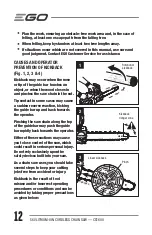 Предварительный просмотр 12 страницы EGO Power+ CS1600 Operator'S Manual