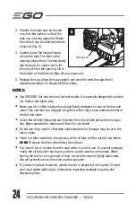 Предварительный просмотр 24 страницы EGO Power+ CS1600 Operator'S Manual