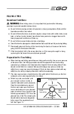 Предварительный просмотр 31 страницы EGO Power+ CS1600 Operator'S Manual