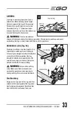 Предварительный просмотр 33 страницы EGO Power+ CS1600 Operator'S Manual