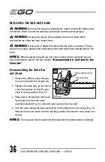 Предварительный просмотр 36 страницы EGO Power+ CS1600 Operator'S Manual